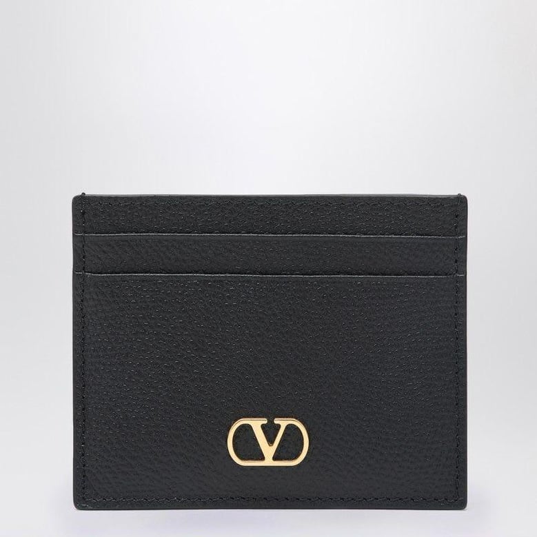 black leather vlogo signature holder by Selfnex