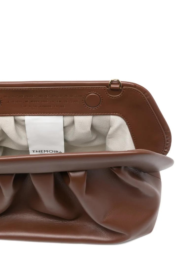 brown polyurethane recycled pre consumer other recycled post consumer polyester handbag by Selfnex