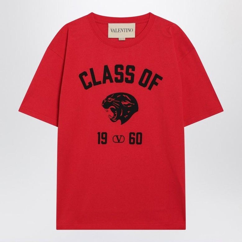 red tshirt with panther print by Selfnex