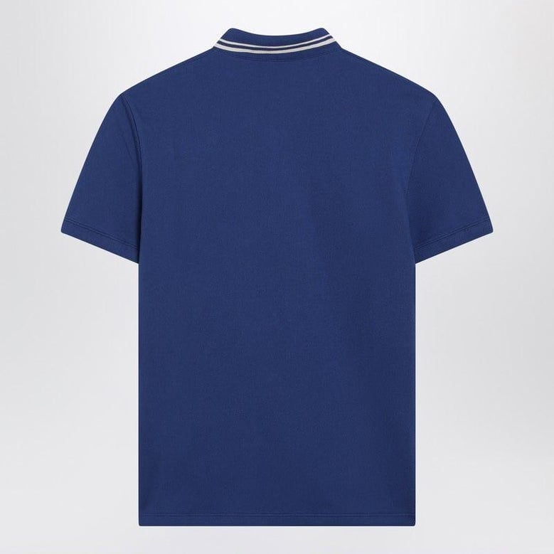 blue polo shirt with vlogo patch by Selfnex