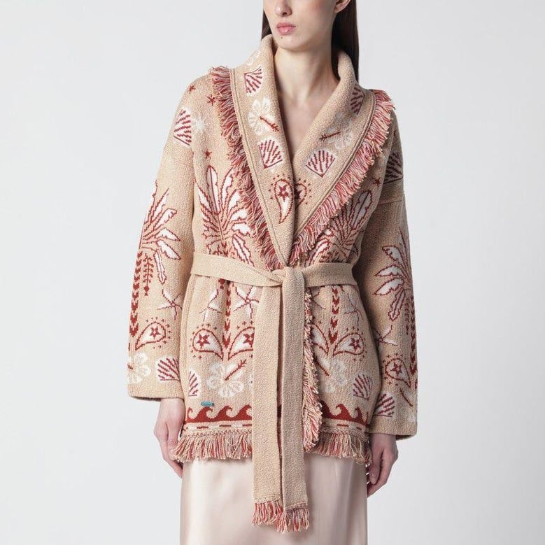 echoes of the island sandcolored cardigan by Selfnex