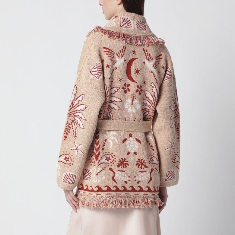 echoes of the island sandcolored cardigan by Selfnex