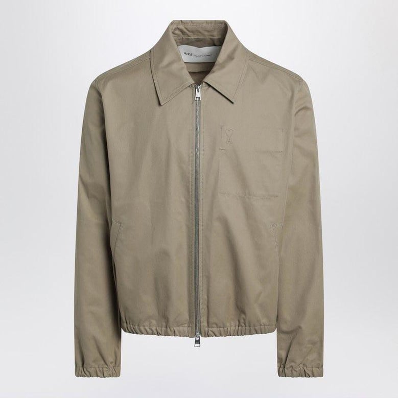 beige ami de coeur zipup jacket by Selfnex