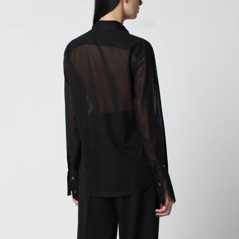 black micropleated shirt by Selfnex