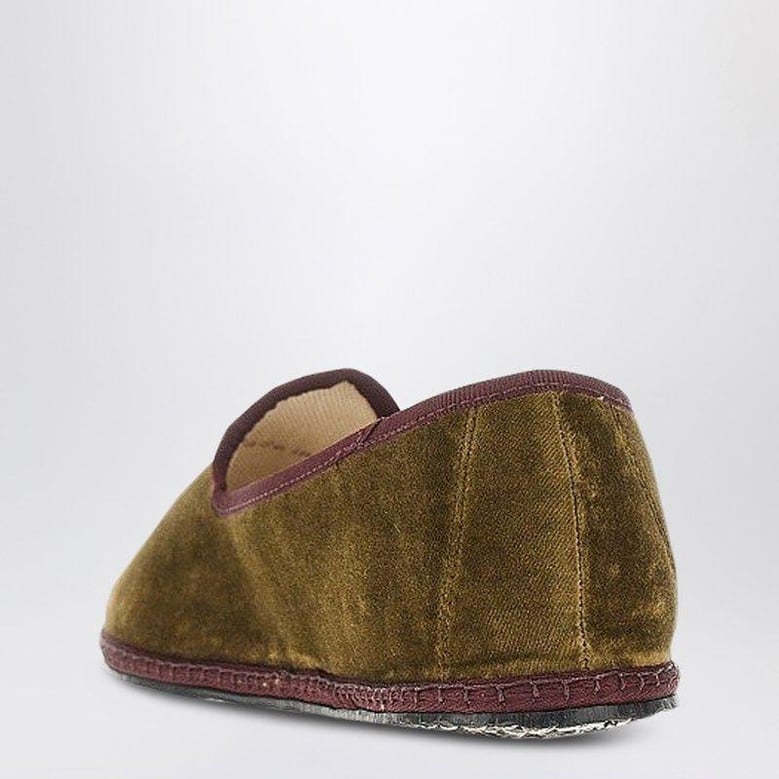 friulane in olive green velvet by Selfnex