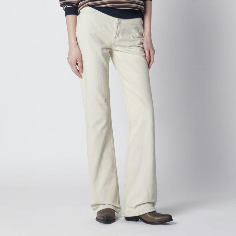 white jeans with faded effect by Selfnex