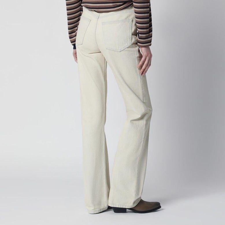 white jeans with faded effect by Selfnex