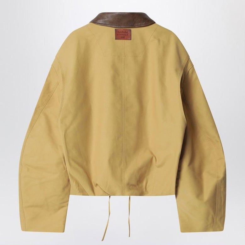 twill bomber jacket sand beige by Selfnex