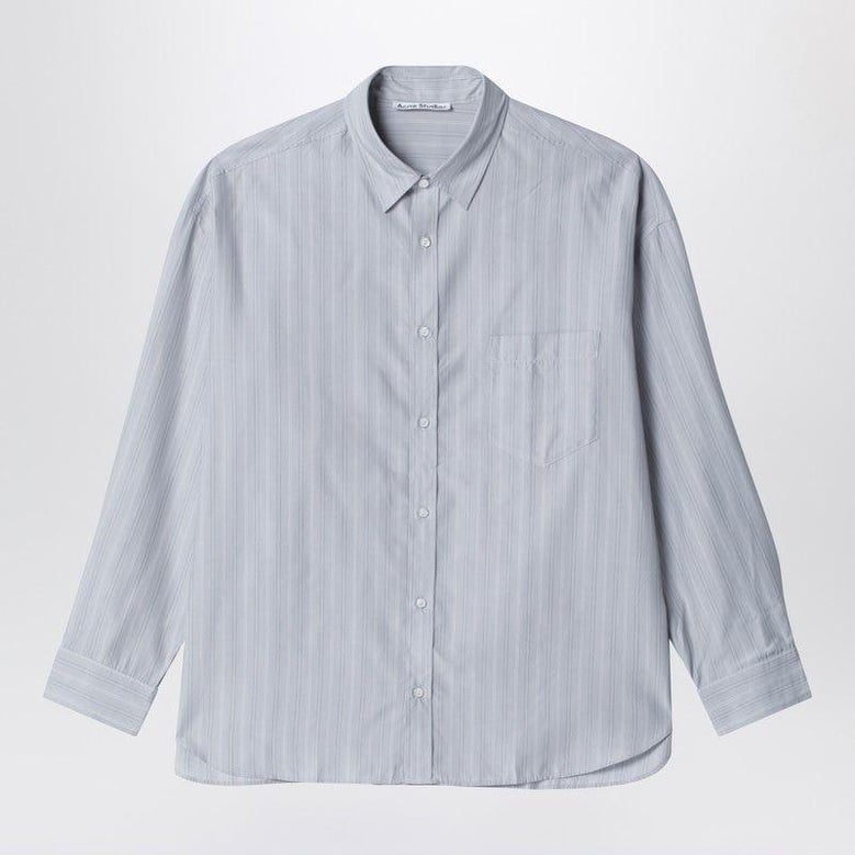 striped buttonup grey by Selfnex