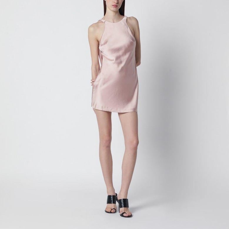 carmen mini dress with open back by Selfnex