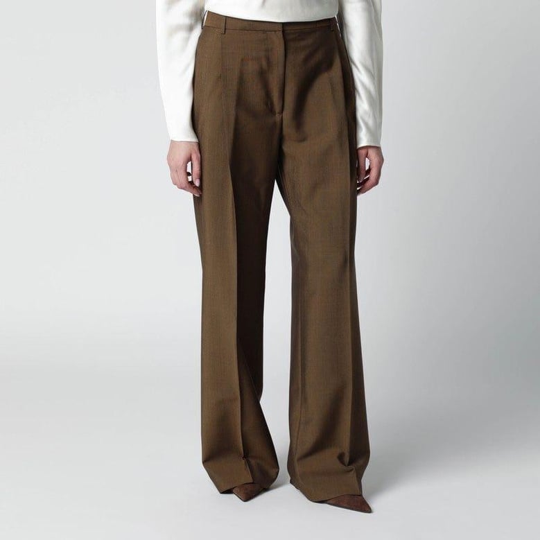 light brown woolblend trousers by Selfnex