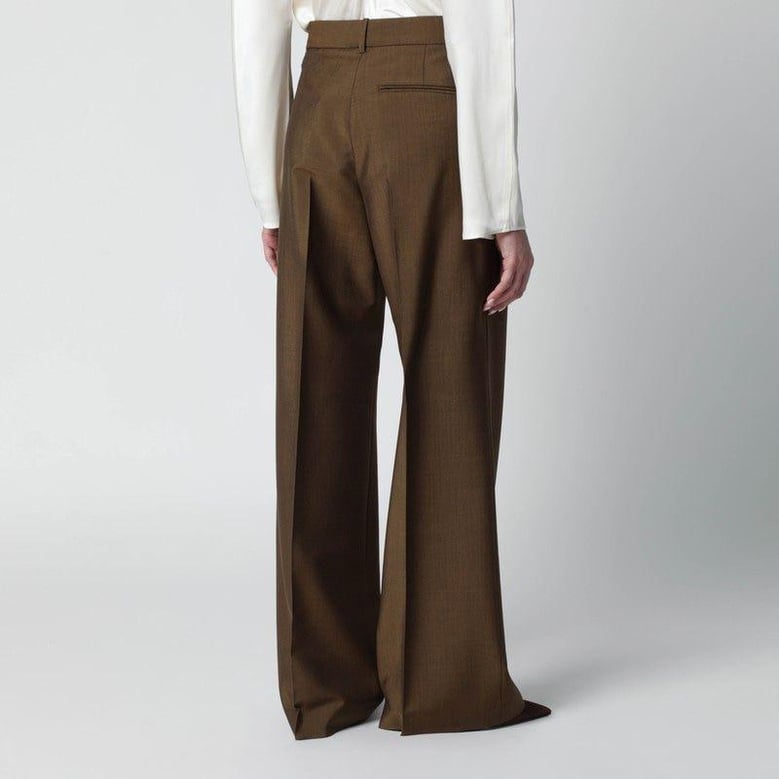 light brown woolblend trousers by Selfnex