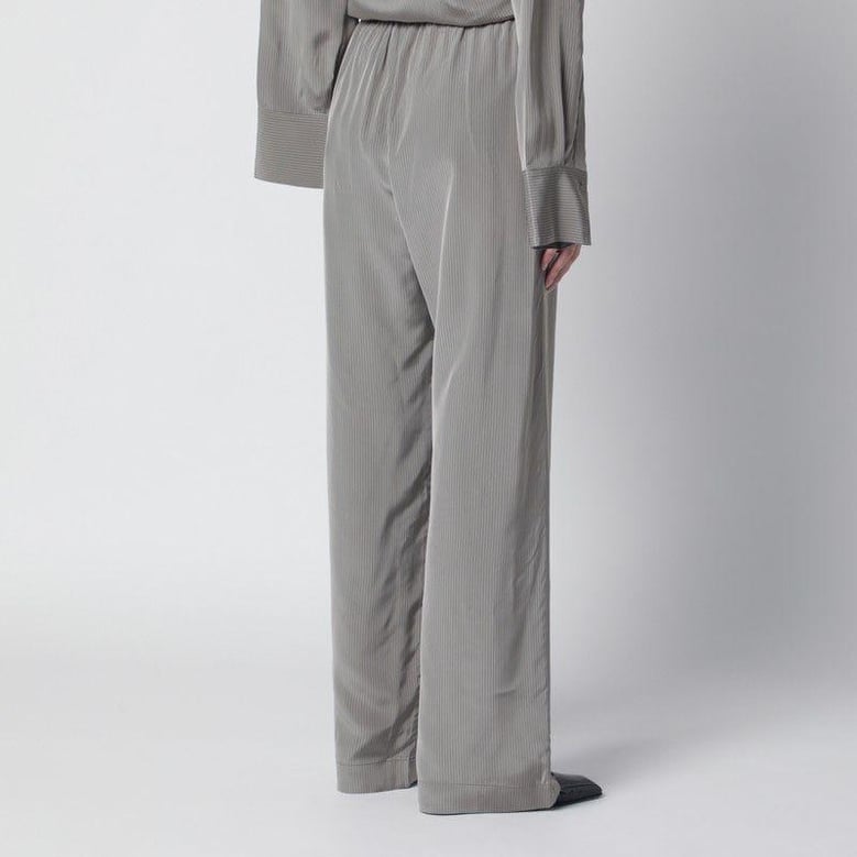 light grey wide striped trousers by Selfnex