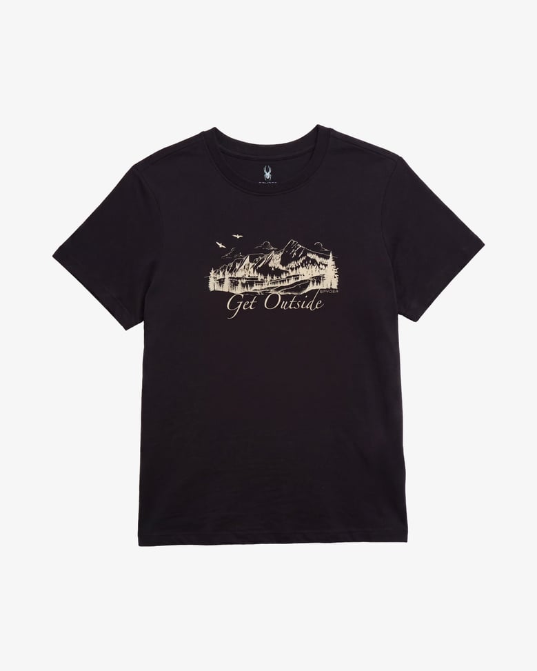 women's short sleeve graphic tee - black by Selfnex