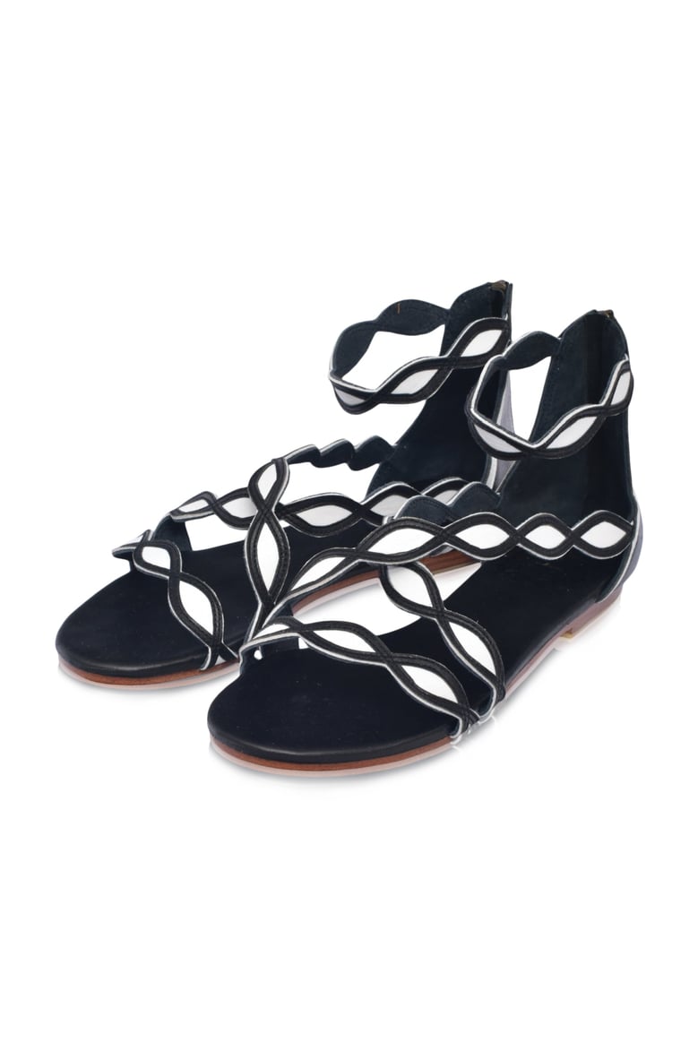 blossom leather sandals by Selfnex