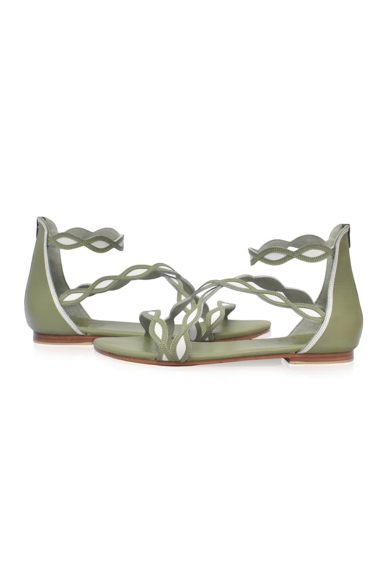 blossom leather sandals by Selfnex