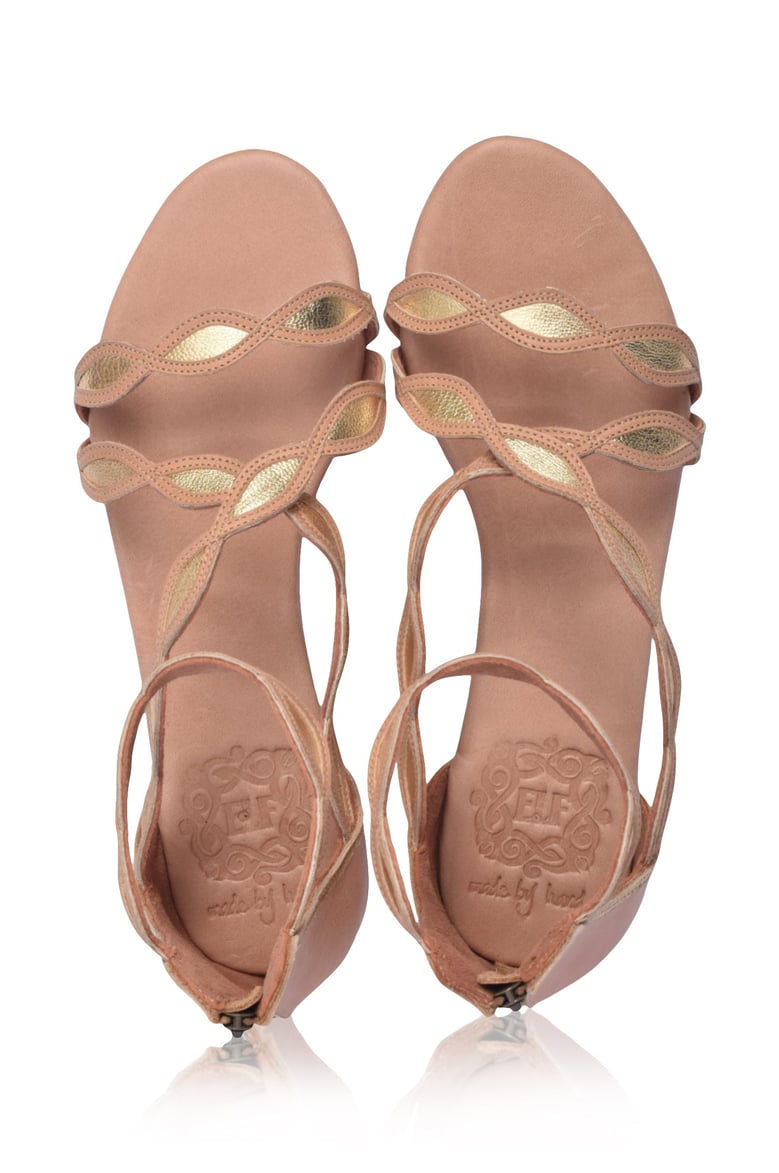 blossom leather sandals by Selfnex