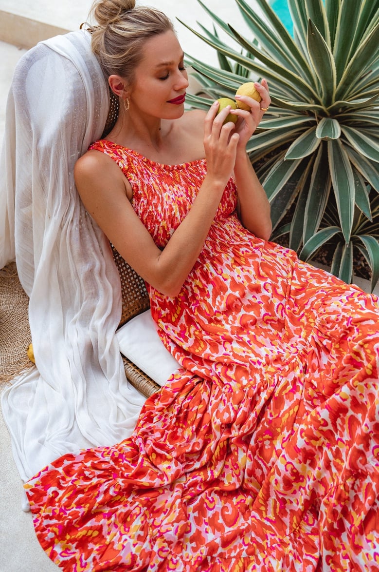 cassandra one shoulder maxi dress by Selfnex