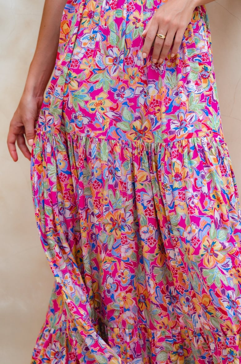 cassandra one shoulder maxi dress by Selfnex