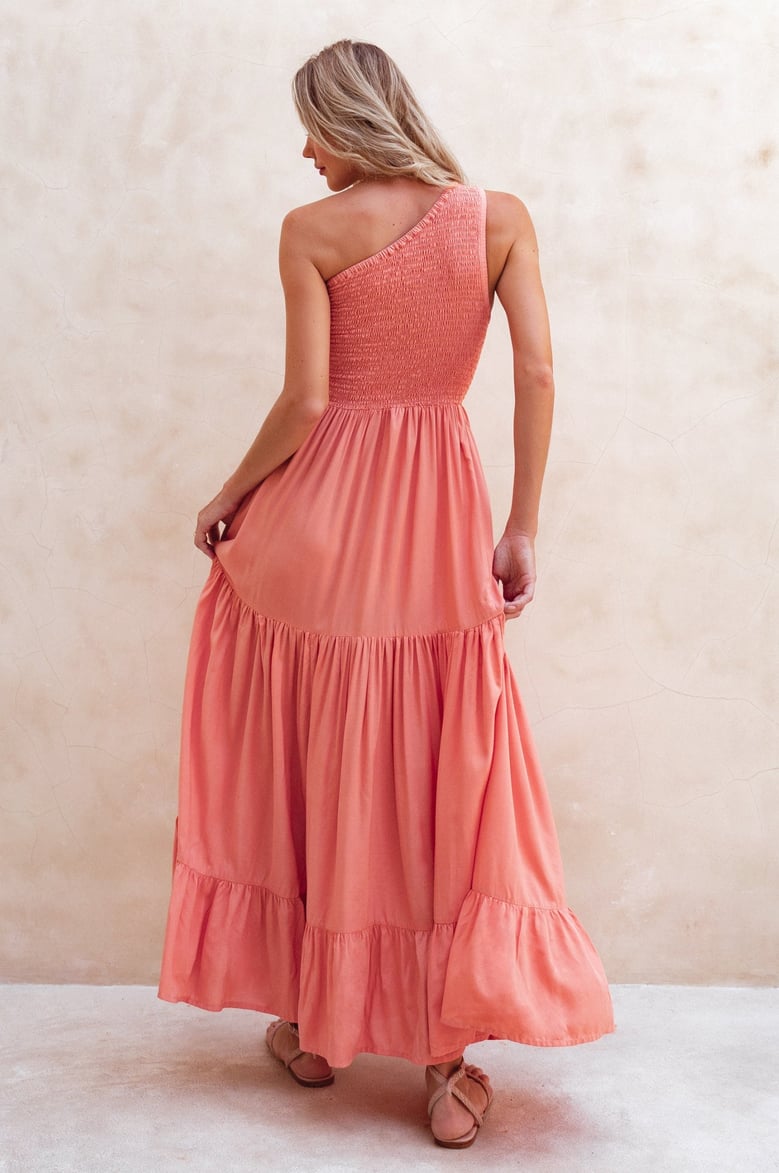 cassandra one shoulder maxi dress by Selfnex