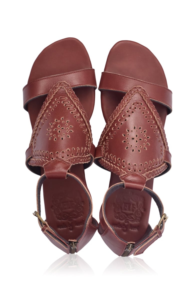 savannah braided leather sandals by Selfnex