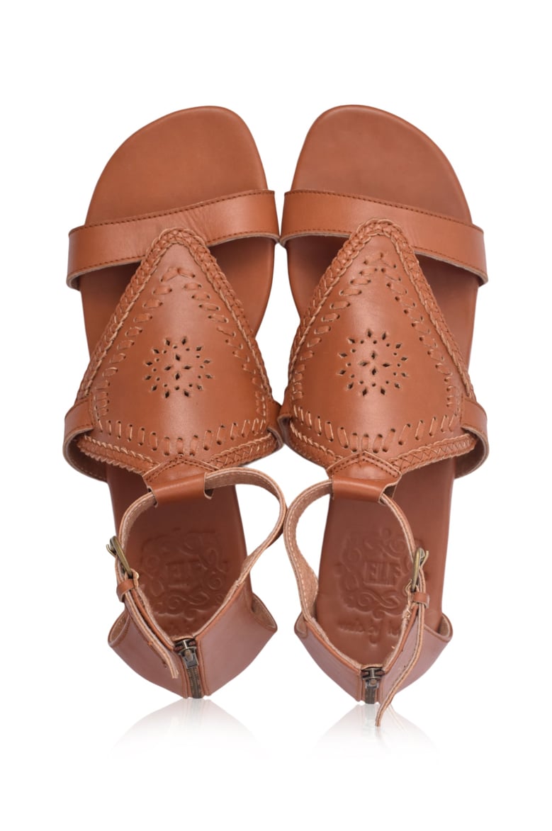 savannah braided leather sandals by Selfnex