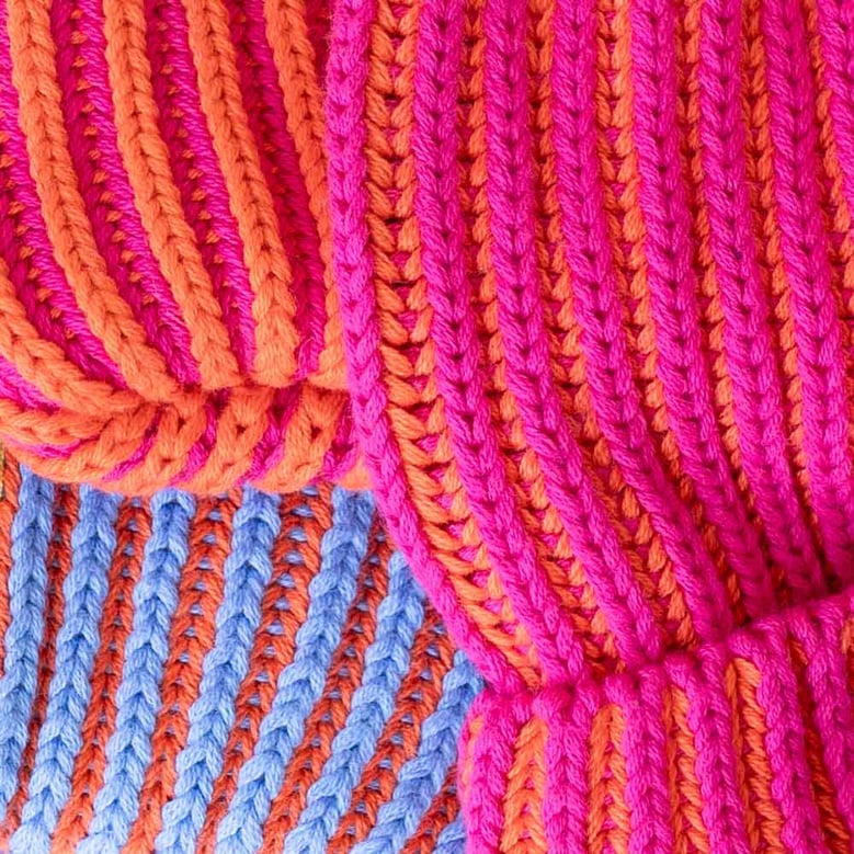 jm x bl cosmic color contrast hat | fuchsia by Selfnex