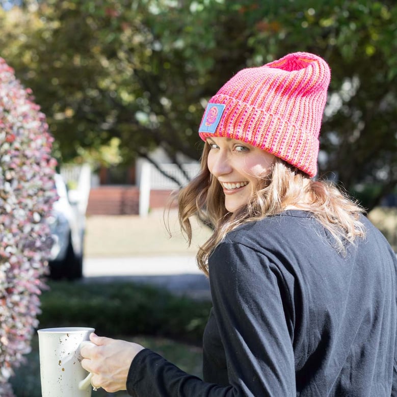jm x bl cosmic color contrast hat | fuchsia by Selfnex
