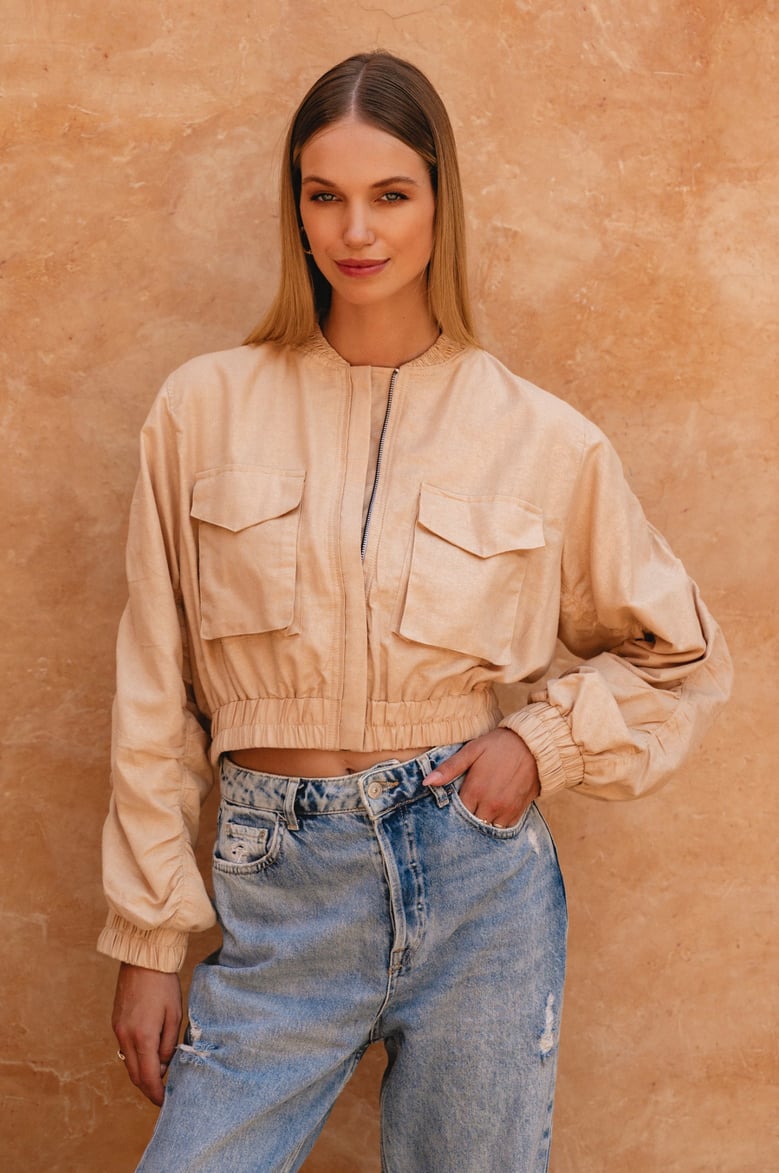 denver linen bomber jacket by Selfnex