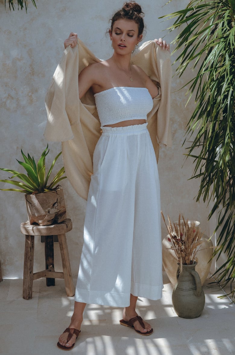 delhi linen pants by Selfnex