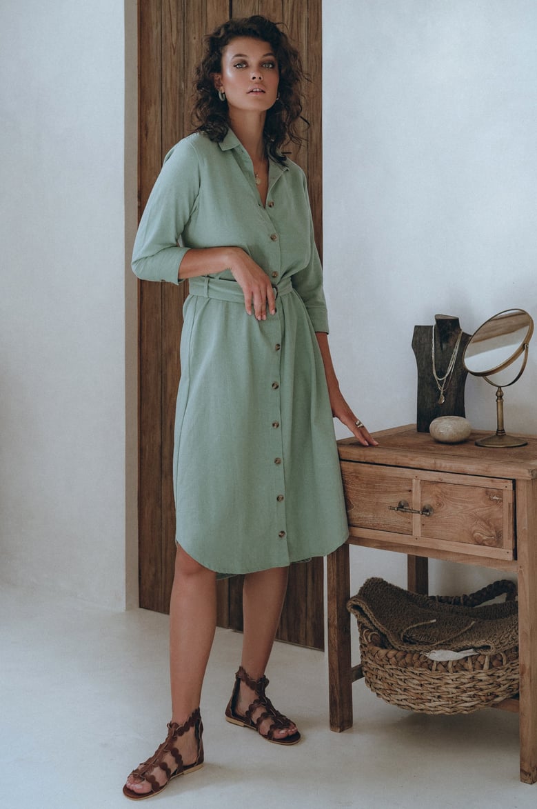 essence shirt linen dress by Selfnex