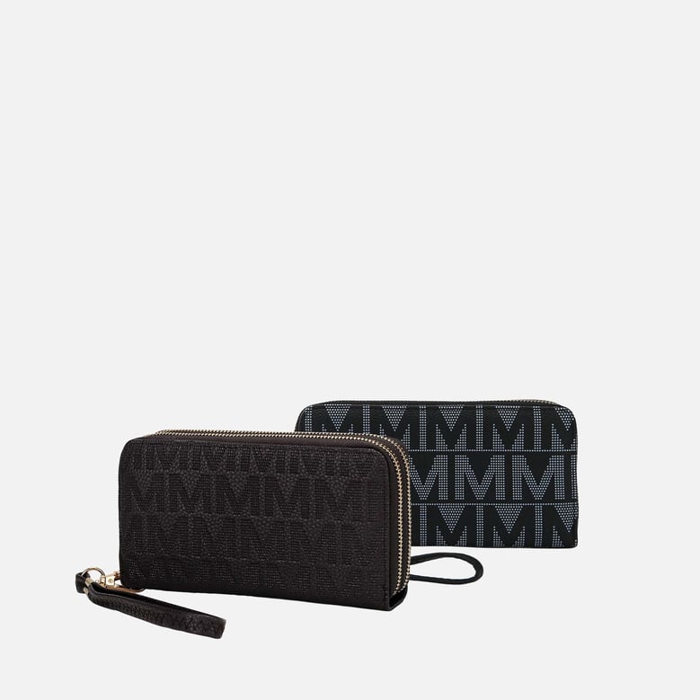 kathe embossed m signature wallet wristlet by Selfnex
