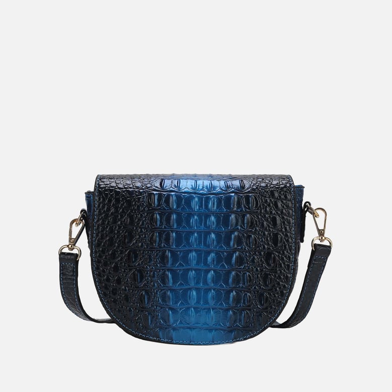 amalia croc-embossed crossbody bag by Selfnex