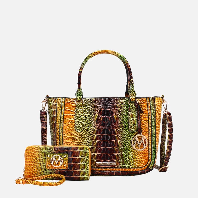 bonnie gradient croc shoulder bag and set by Selfnex