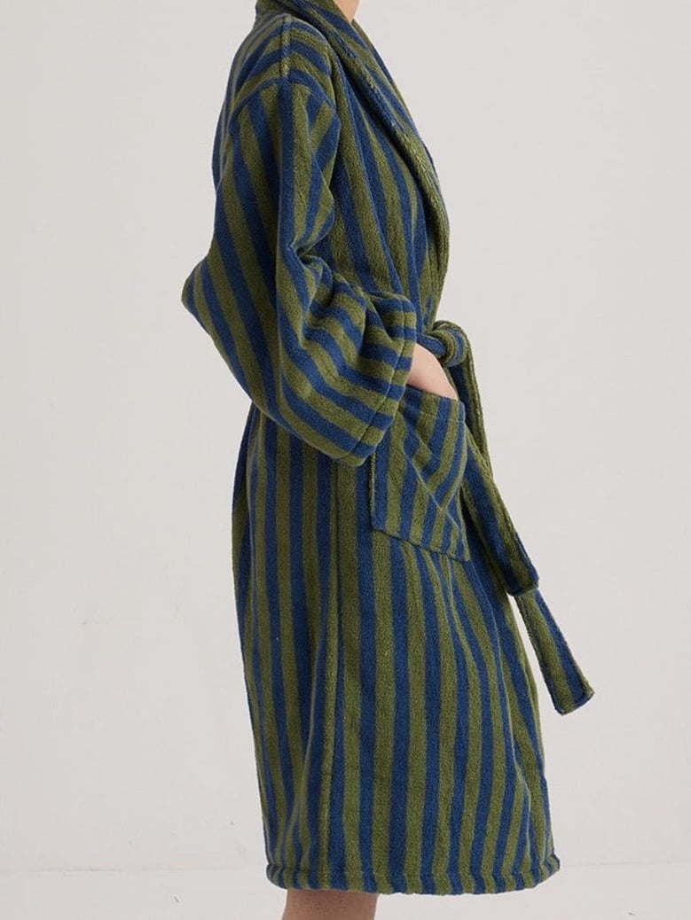ultra soft retro stripe bathrobe - 100% organic long-stapled cotton by Selfnex