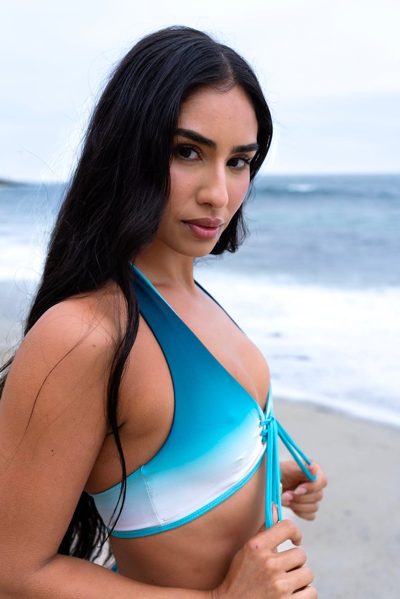 blue hombre tie up bikini by Selfnex