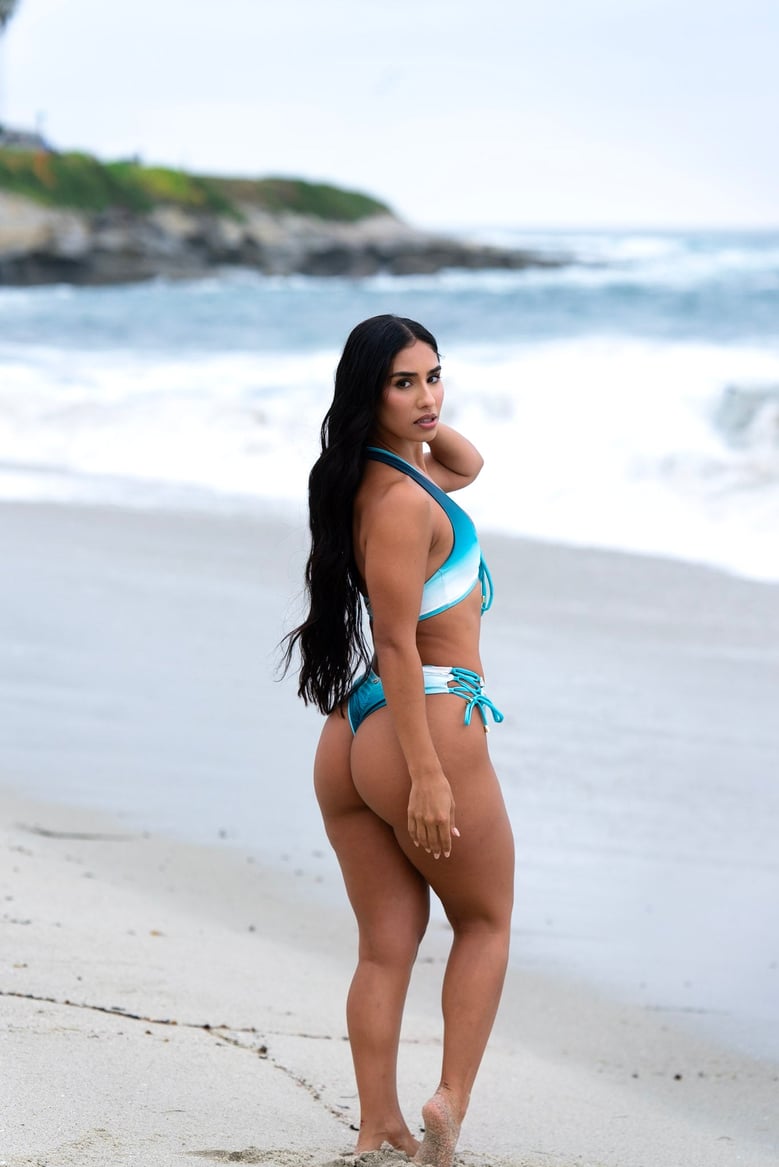 blue hombre tie up bikini by Selfnex