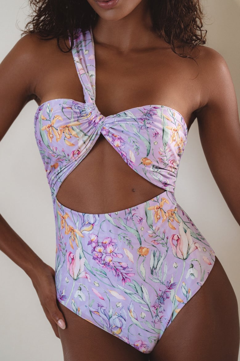 ibiza one piece ruched swimsuit by Selfnex
