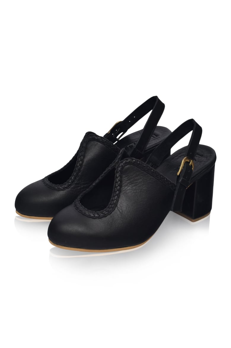 lola leather mules by Selfnex