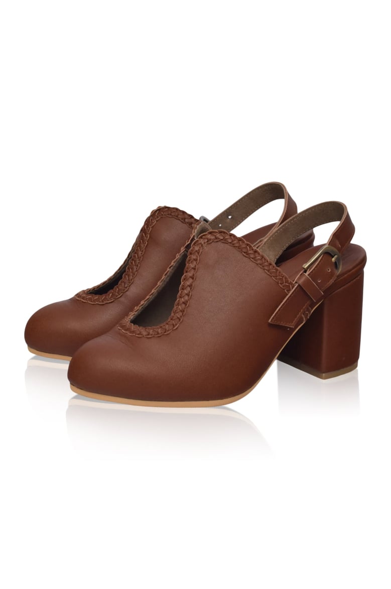 lola leather mules by Selfnex
