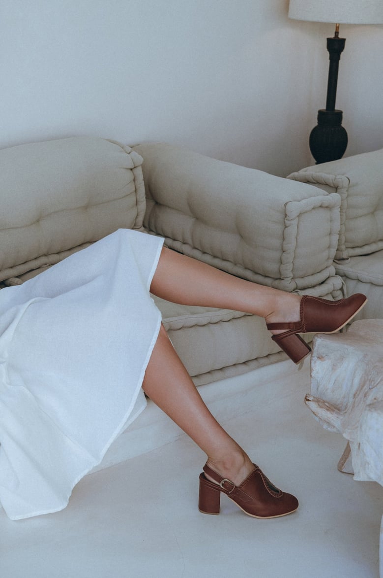 lola leather mules by Selfnex