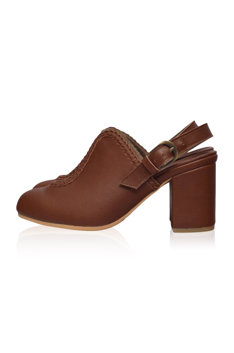 lola leather mules by Selfnex