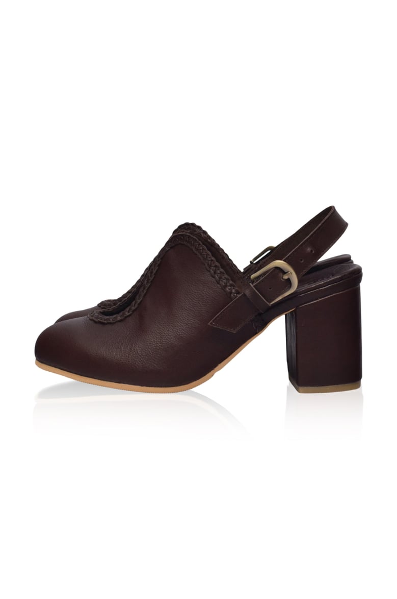 lola leather mules by Selfnex