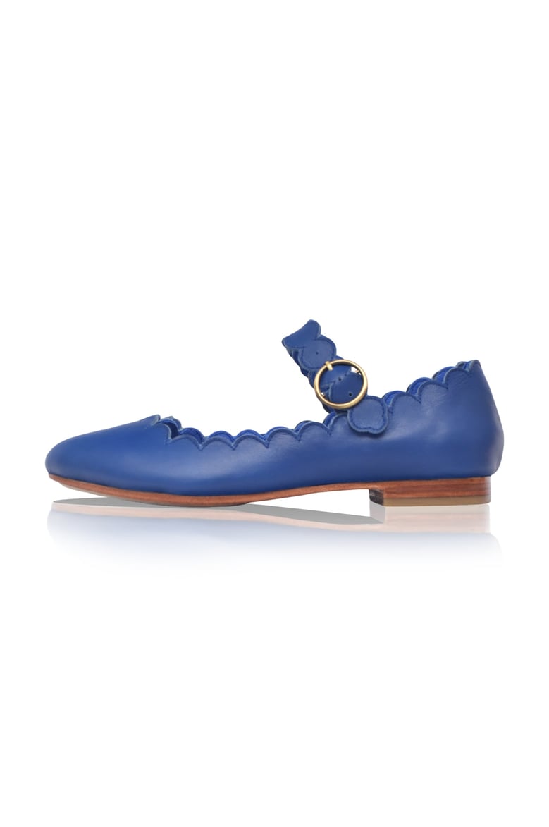 mia rosa scalloped mary jane flats by Selfnex