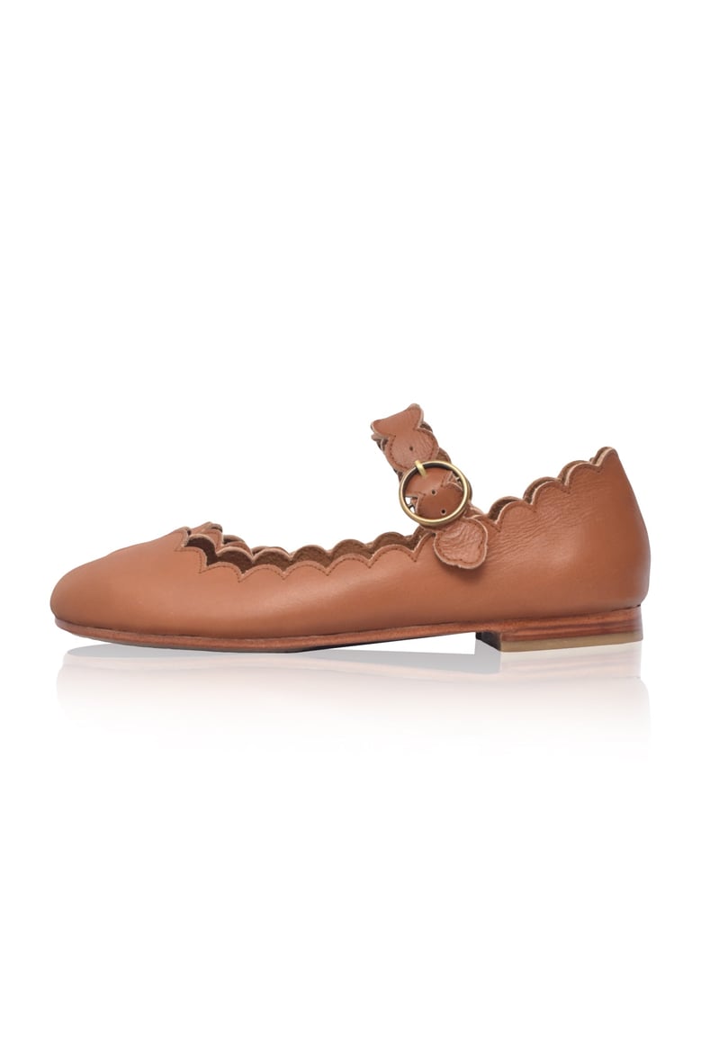 mia rosa scalloped mary jane flats by Selfnex