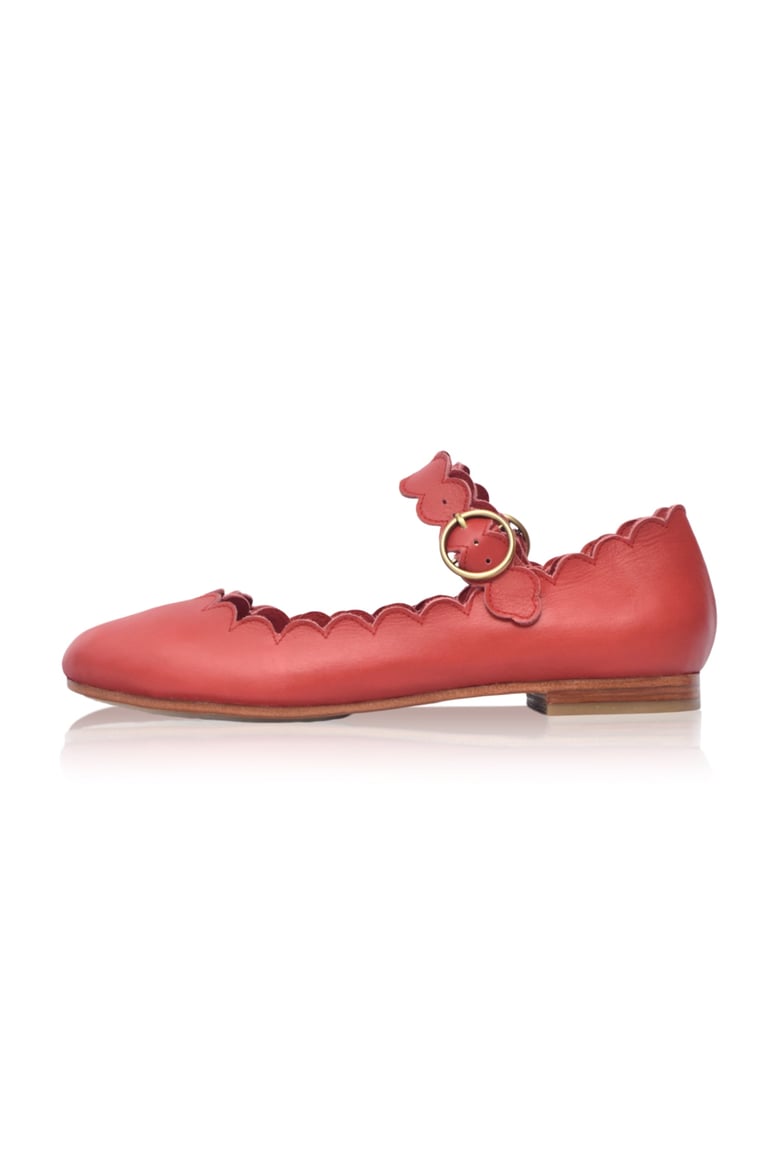 mia rosa scalloped mary jane flats by Selfnex
