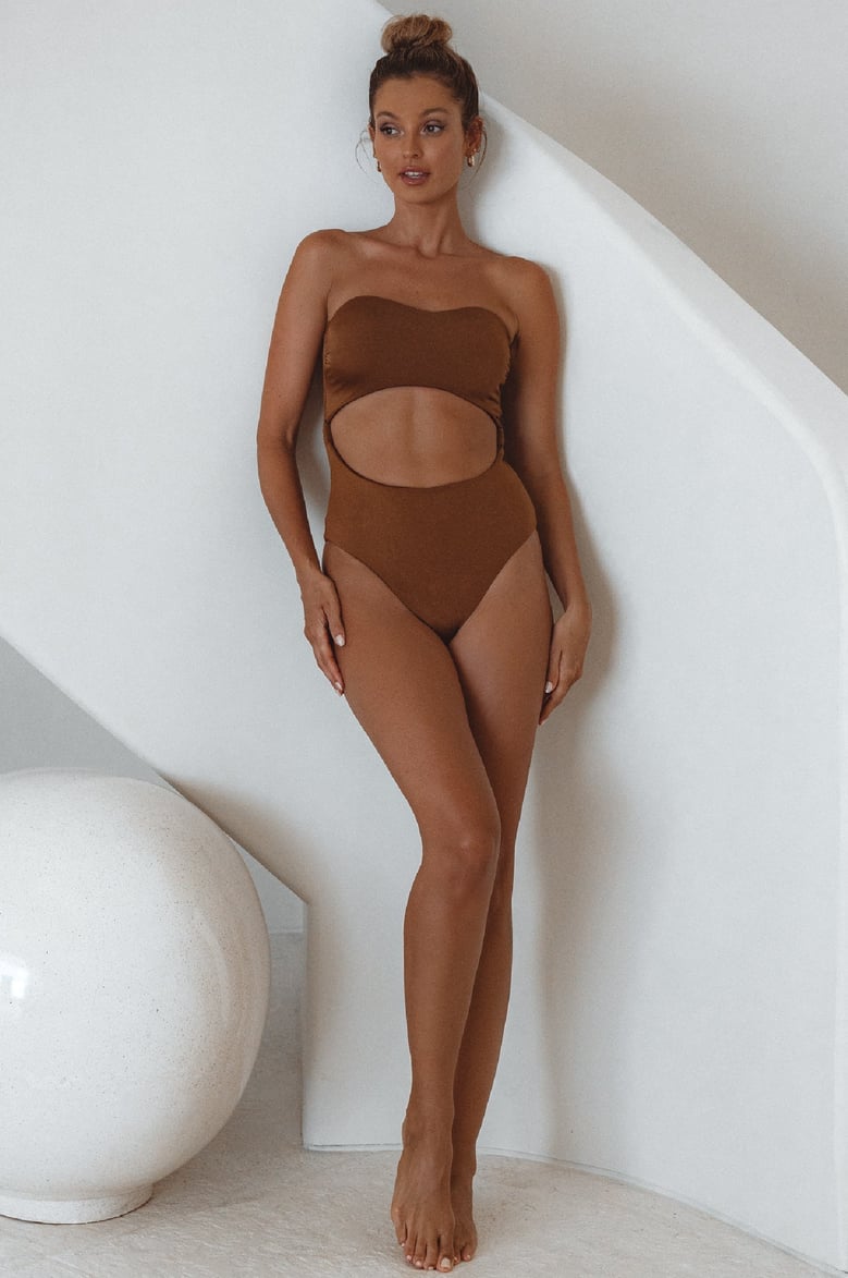 san leo one piece cut-out swimsuit by Selfnex