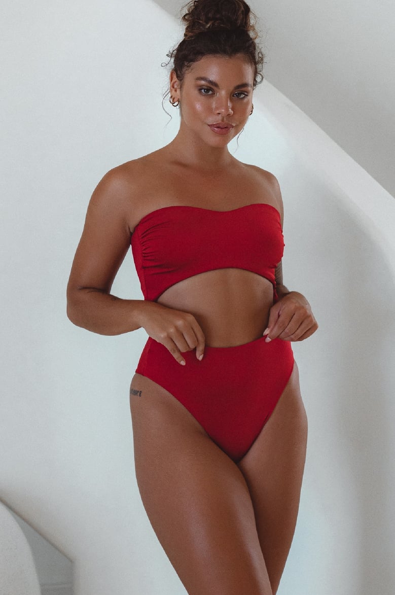 san leo one piece cut-out swimsuit by Selfnex