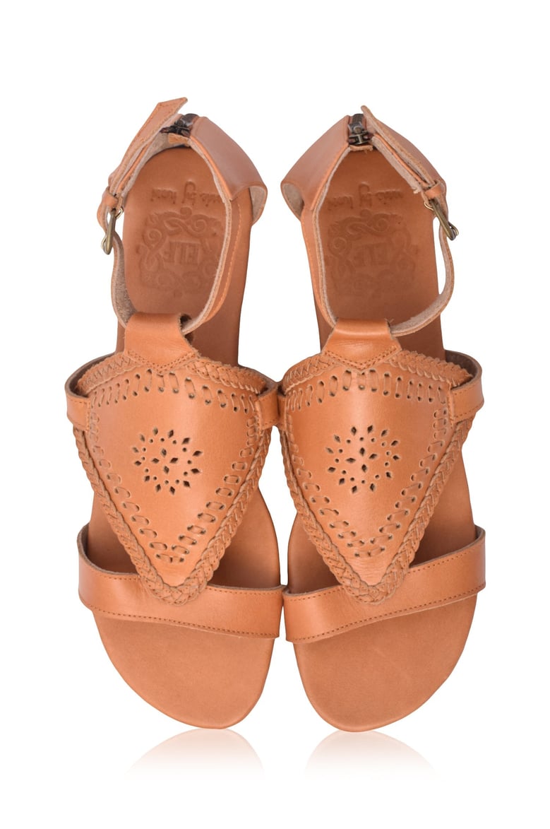 savannah braided leather sandals by Selfnex