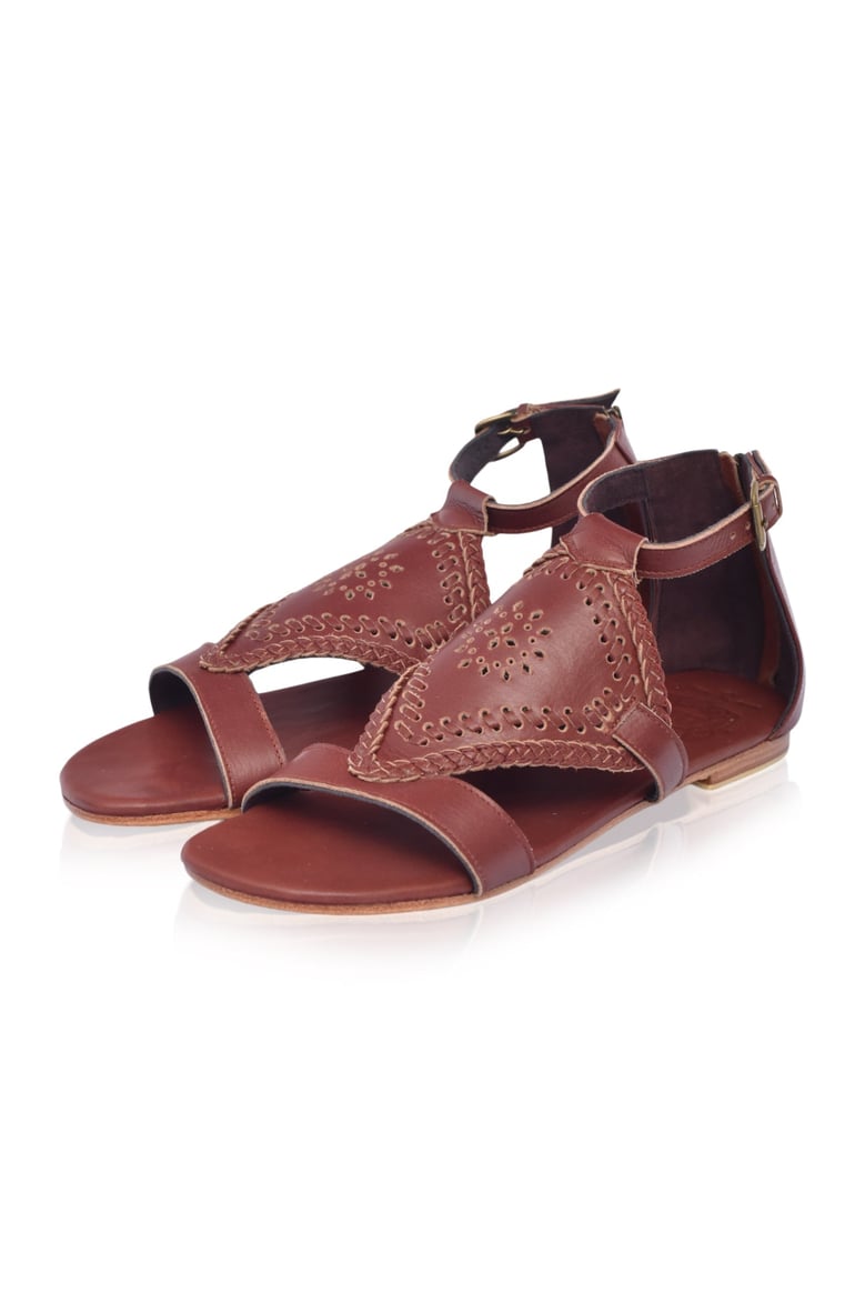 savannah braided leather sandals by Selfnex